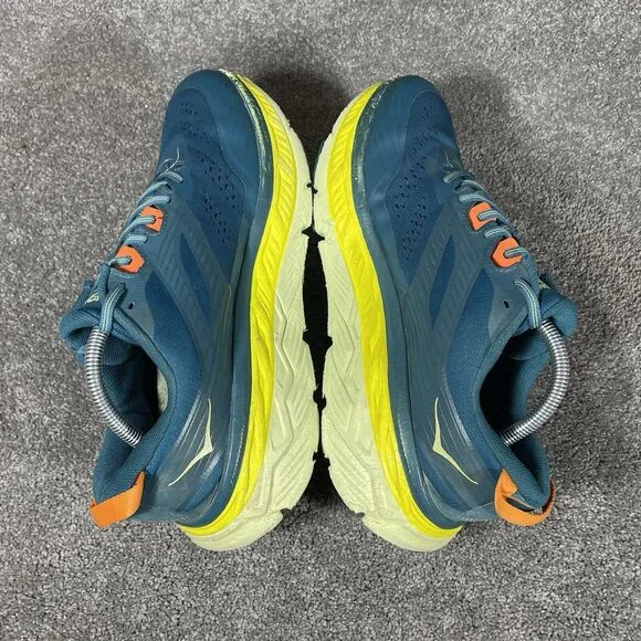 Hoka One One Stinson ATR 6 Men's Size 11 Running Shoes Blue Yellow 1110506 BCBT