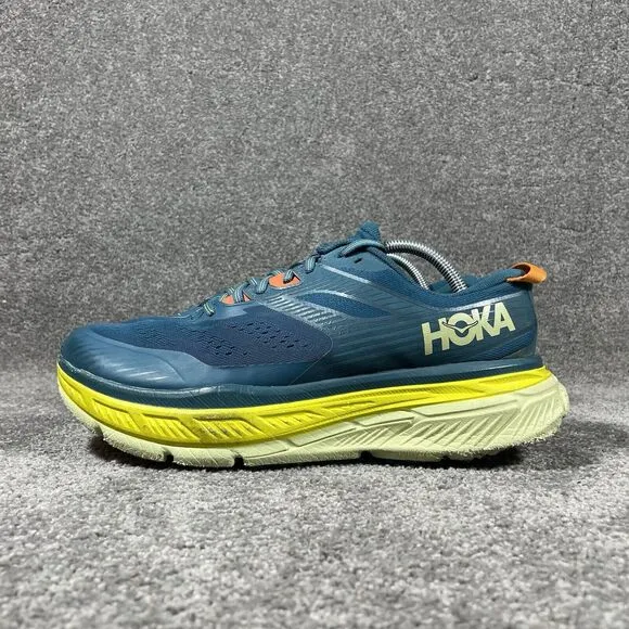 Hoka One One Stinson ATR 6 Men's Size 11 Running Shoes Blue Yellow 1110506 BCBT