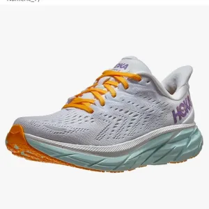 HOKA ONE ONE WMNS  CLIFTON 8 LACE UP RUNNING TRAINING SHOES blanc de blanc/white