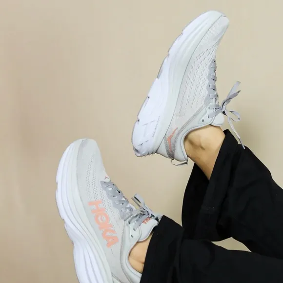 HOKA Women’s Bondi 8 Harbor Mist Lunar Running Shoes