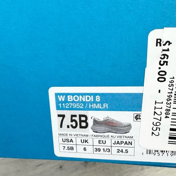 HOKA Women’s Bondi 8 Harbor Mist Lunar Running Shoes