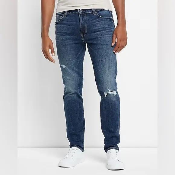 Hollister Mens Distressed Jeans Destroyed Medium Distress Wash Jean Size 32 x 30