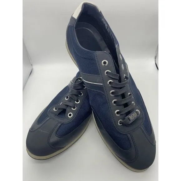 Hugo Boss Men's Lighter 50388431‎ Blue Lace up Casual Sneakers Shoes 46 EU 13 US