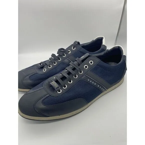 Hugo Boss Men's Lighter 50388431‎ Blue Lace up Casual Sneakers Shoes 46 EU 13 US