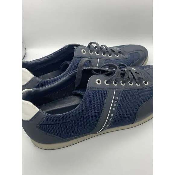 Hugo Boss Men's Lighter 50388431‎ Blue Lace up Casual Sneakers Shoes 46 EU 13 US