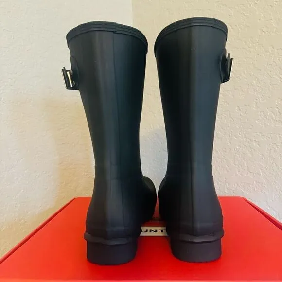 HUNTER Men's Original Short Waterproof Rain Boot, Rubber Black, Size 11, NWT