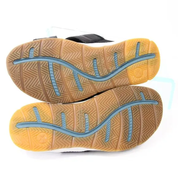Hush Puppies Puli Mens Leather Slides Leather Sandal Casual Black Shoe 9.5 wide
