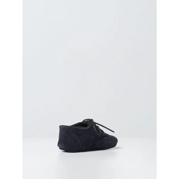 Il Gufo Kids Suede LaceUp Flats Blue Footwear