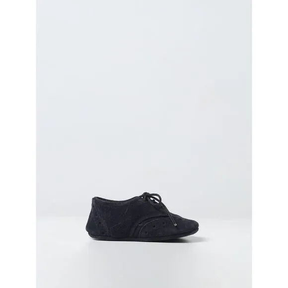 Il Gufo Kids Suede LaceUp Flats Blue Footwear