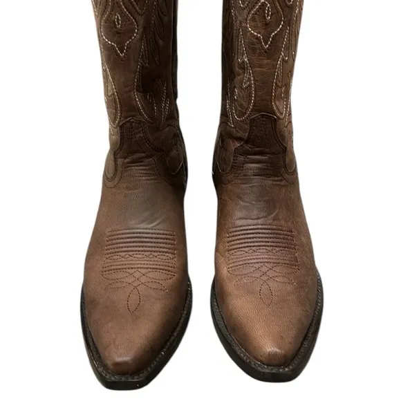 J B. Dillion Ponderosa Women’s Western Cowboy Boot Brown SZ 8