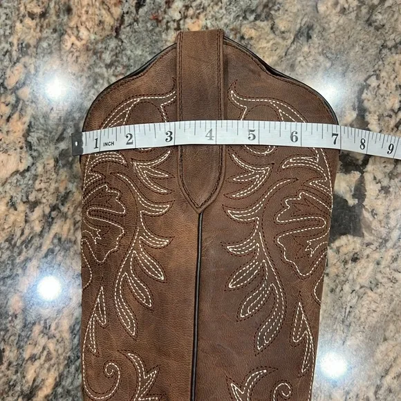 J B. Dillion Ponderosa Women’s Western Cowboy Boot Brown SZ 8