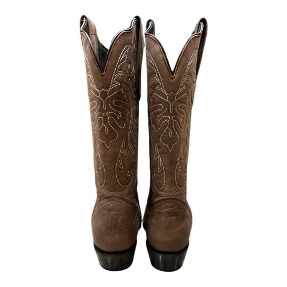 J B. Dillion Ponderosa Women’s Western Cowboy Boot Brown SZ 8