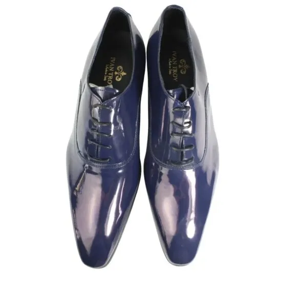 Jaca Italian Blue Pattern Oxford Mens Shoes
