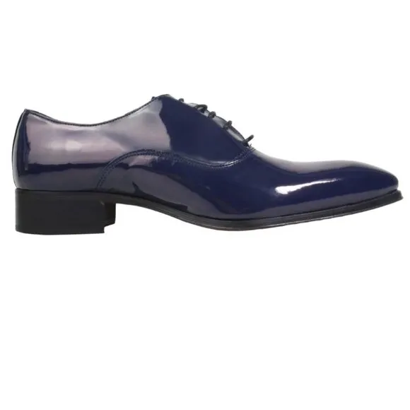 Jaca Italian Blue Pattern Oxford Mens Shoes
