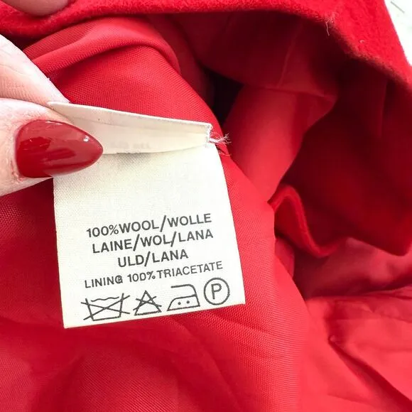 JAEGER Wool Blazer Red Size 10 Made in Great Britain Vintage Old Money Classic
