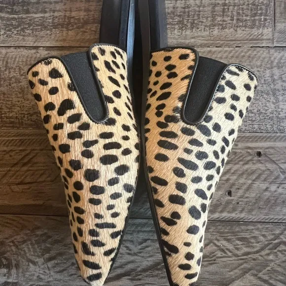 Jenni Kayne NEW never worn NWT Women's Leopard Print Mules SIZE 38 perfect cute