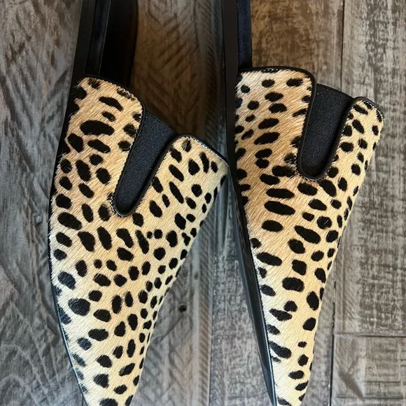 Jenni Kayne NEW never worn NWT Women's Leopard Print Mules SIZE 38 perfect cute