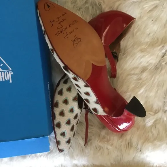 John Fluevog calf hair shoes size 12  W 10 M New