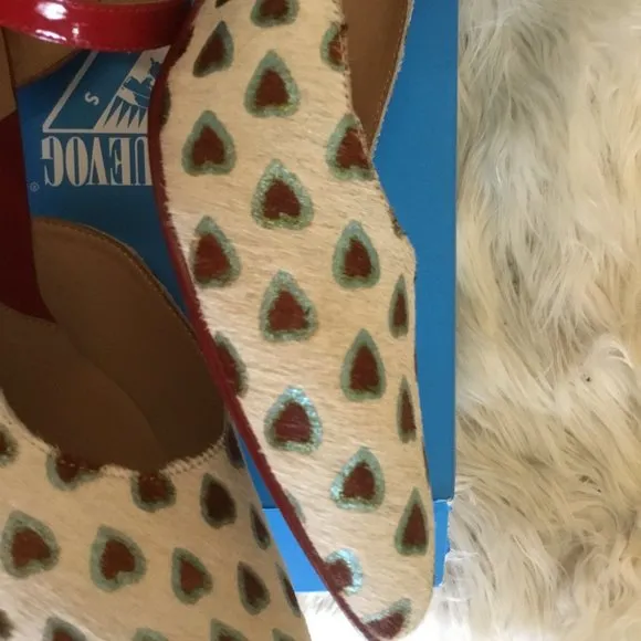 John Fluevog calf hair shoes size 12  W 10 M New