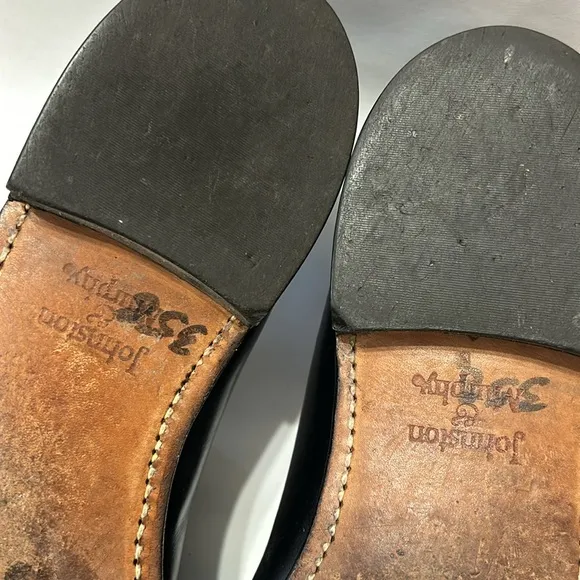 Johnston &amp; Murphy Aristocraft Men Black Leather Tassel Dress Shoe Slip On 9 1/2D