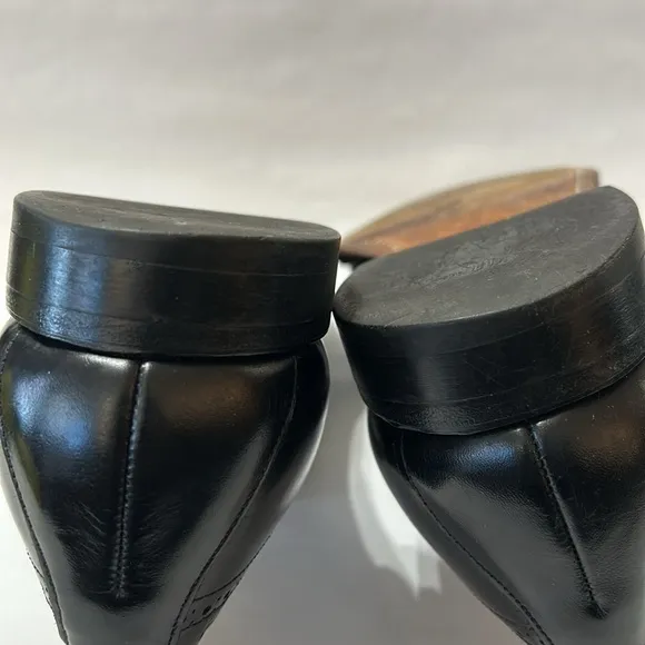 Johnston &amp; Murphy Aristocraft Men Black Leather Tassel Dress Shoe Slip On 9 1/2D