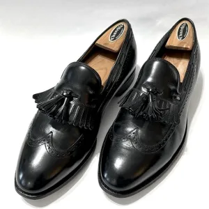 Johnston &amp; Murphy Aristocraft Men Black Leather Tassel Dress Shoe Slip On 9 1/2D