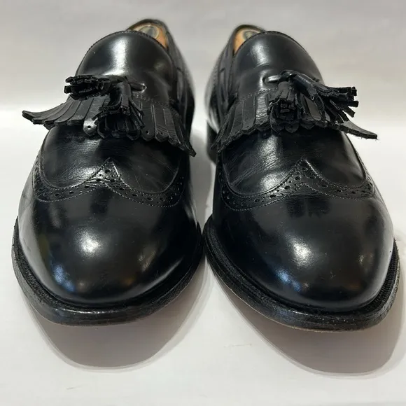 Johnston &amp; Murphy Aristocraft Men Black Leather Tassel Dress Shoe Slip On 9 1/2D