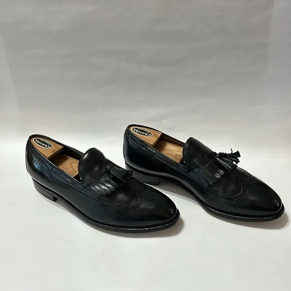 Johnston &amp; Murphy Aristocraft Men Black Leather Tassel Dress Shoe Slip On 9 1/2D