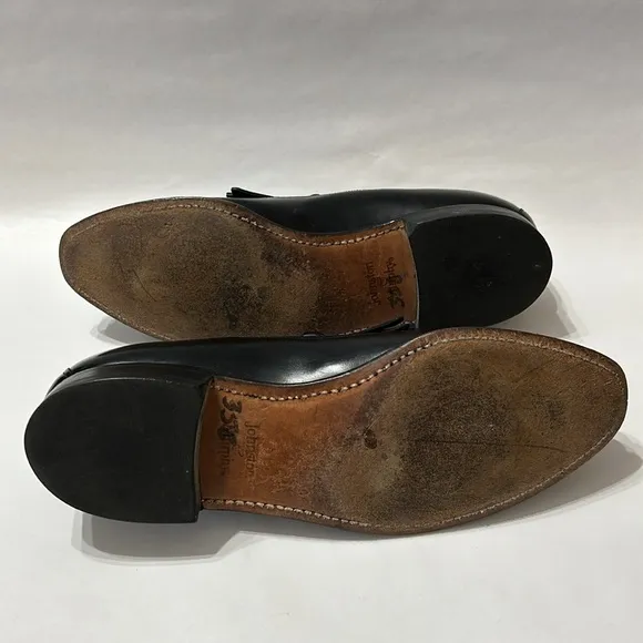 Johnston &amp; Murphy Aristocraft Men Black Leather Tassel Dress Shoe Slip On 9 1/2D
