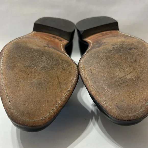 Johnston &amp; Murphy Aristocraft Men Black Leather Tassel Dress Shoe Slip On 9 1/2D
