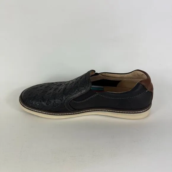 Johnston &amp; Murphy McGuffey Woven Casual Shoes Men's 9 Black Leather Sneakers