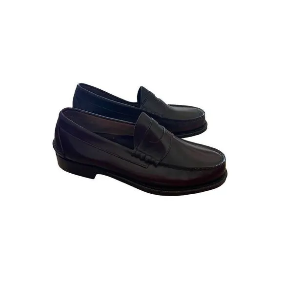Johnston &amp; Murphy Mens Brown Moc Toe Slip On Leather Loafer Dress Shoes Size 8