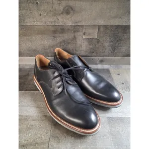 Johnston &amp; Murphy Men's Upton Black Full Grain Plain Toe Oxford Lace Up Size 9M