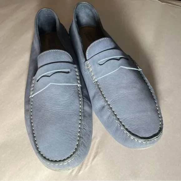 johnston murphy men’s Blue Penny Loafers Dress Career Work Casual Shoes Size 12