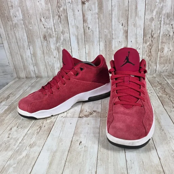 Jordan Basketball Shoes Suede Leather Jumpman Sneakers Athletic Red Size 9