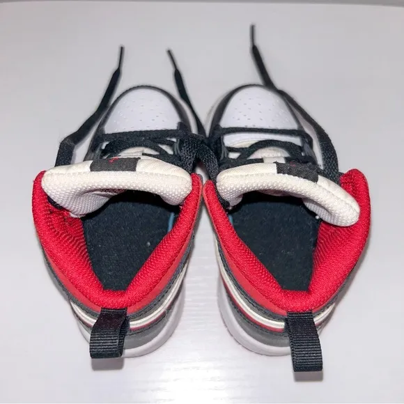 Jordan Retro High Kids Sneakers Black and Red.