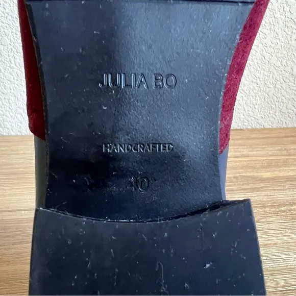 Julia Bo Blue Leather Oxford Shoes Size 9.5 Round Toe Lace Up Preppy Brogues