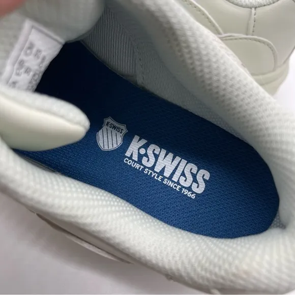 K-Swiss Classics Lt Green Mint Lace-up Padded Footbed Court Shoes Size 6
