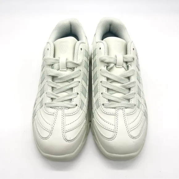 K-Swiss Classics Lt Green Mint Lace-up Padded Footbed Court Shoes Size 6