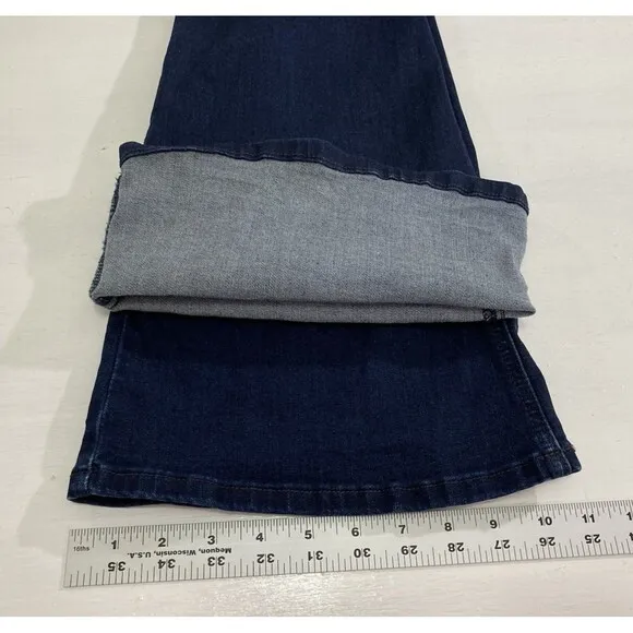 Kancan Jeans Women's 7/27 Blue Denim Trisha Mid Rise Classic Flare KC6102D