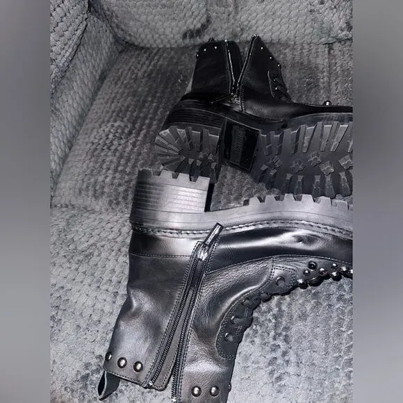 Karl Lagerfield Paris | Breck Studded Boots Size 7