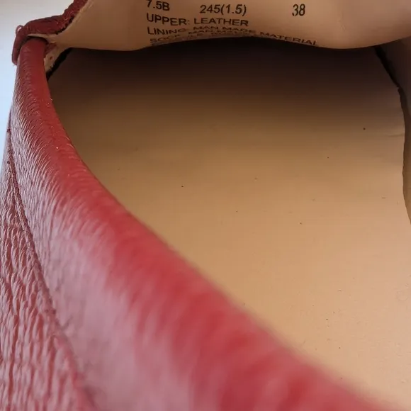 Kate Spade Carmen Red Flats with Gold Accent