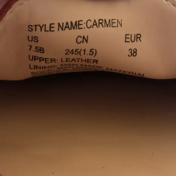 Kate Spade Carmen Red Flats with Gold Accent