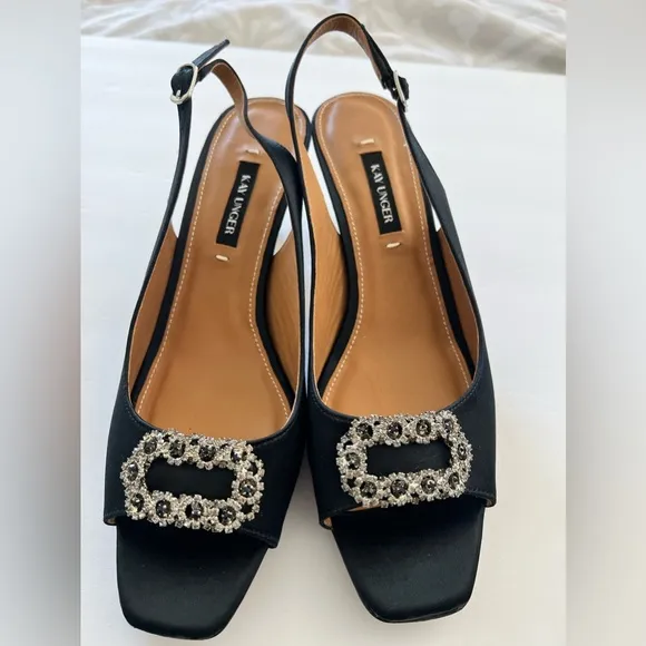 KAY UNGER New York New Slide Back Strap Dress Shoes Size 8.5