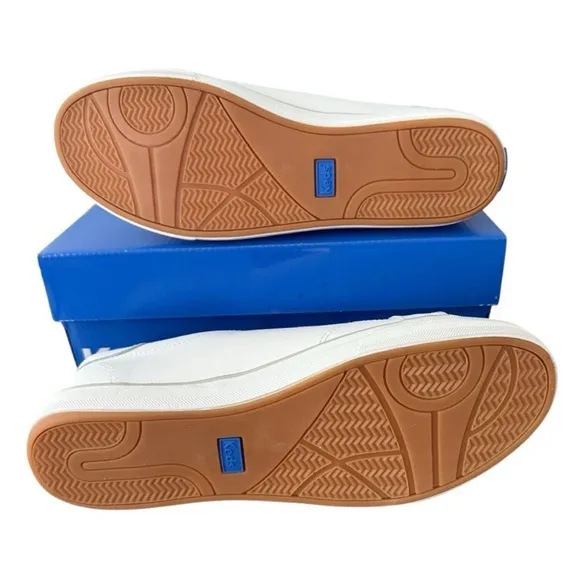Keds Center III Leather Lace Up White Sneakers Classic Low-Top Shoes Women’s 8 W