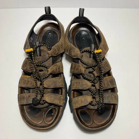 Keen Daytona Fishermen Sandals Men's Size 11 Brown Leather Waterproof Shoes