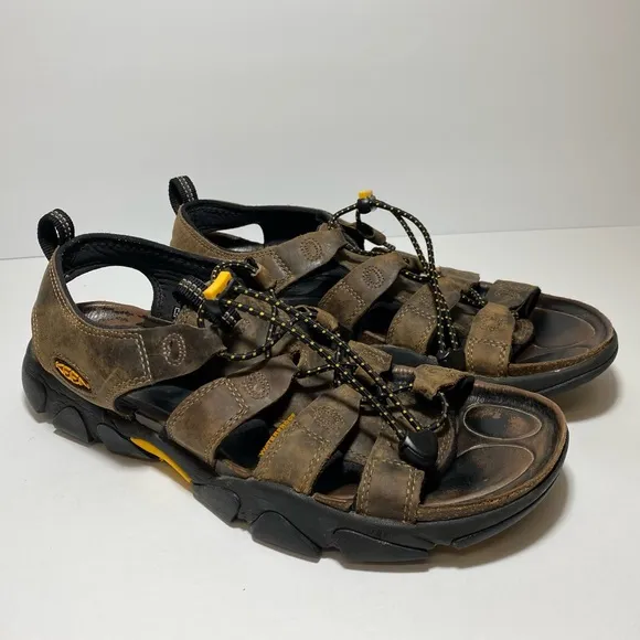 Keen Daytona Fishermen Sandals Men's Size 11 Brown Leather Waterproof Shoes