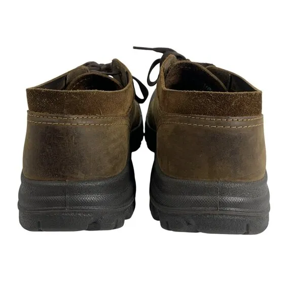 Keen Mens Size 12M Briggs II Brown Leather Lace-Up Hiking Shoes Rubber Toe Cap