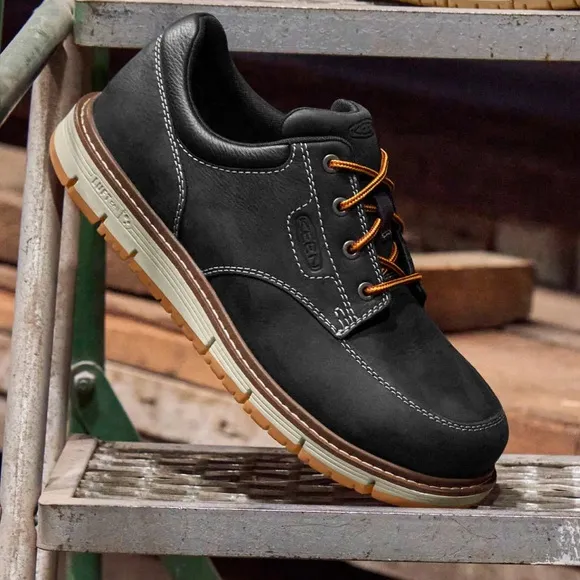 Keen San Jose Black Oxford Aluminum Toe Utility Shoes Me s 9.5 EE Wide