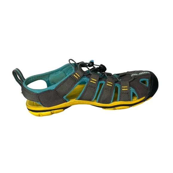 KEEN Womens Clearwater CNX Waterproof Hiking Shoes Grey Turquoise 1010996 Size 7